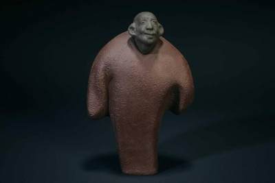 上海都达杂项专场100【全场包邮】  - 紫砂相声演员马三立摆件92-47