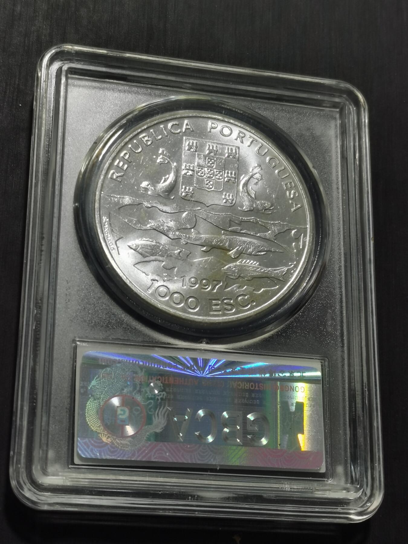 天下钱庄专场欢迎参拍 葡萄牙1000埃斯库多银币