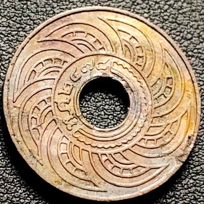 泉币菌-第206场-拍品多 请提前出价 少见 1921年 泰国（暹罗）1萨当 拉玛六世时期 22.5×2mm