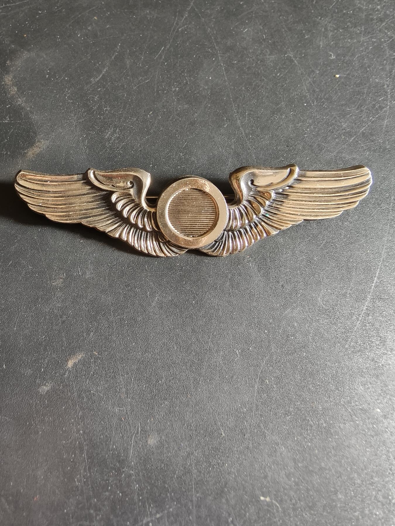 老王徽章第186期 美国二战陆军航空兵空中观察员技能章     3英寸     925银    20.5g