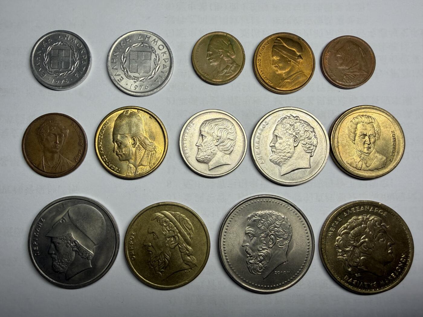 2026年集古藏今外币拍卖第三期-第1场—（总第311拍），可以寄存60天，满160元包邮。 希腊1976～2000年版14枚