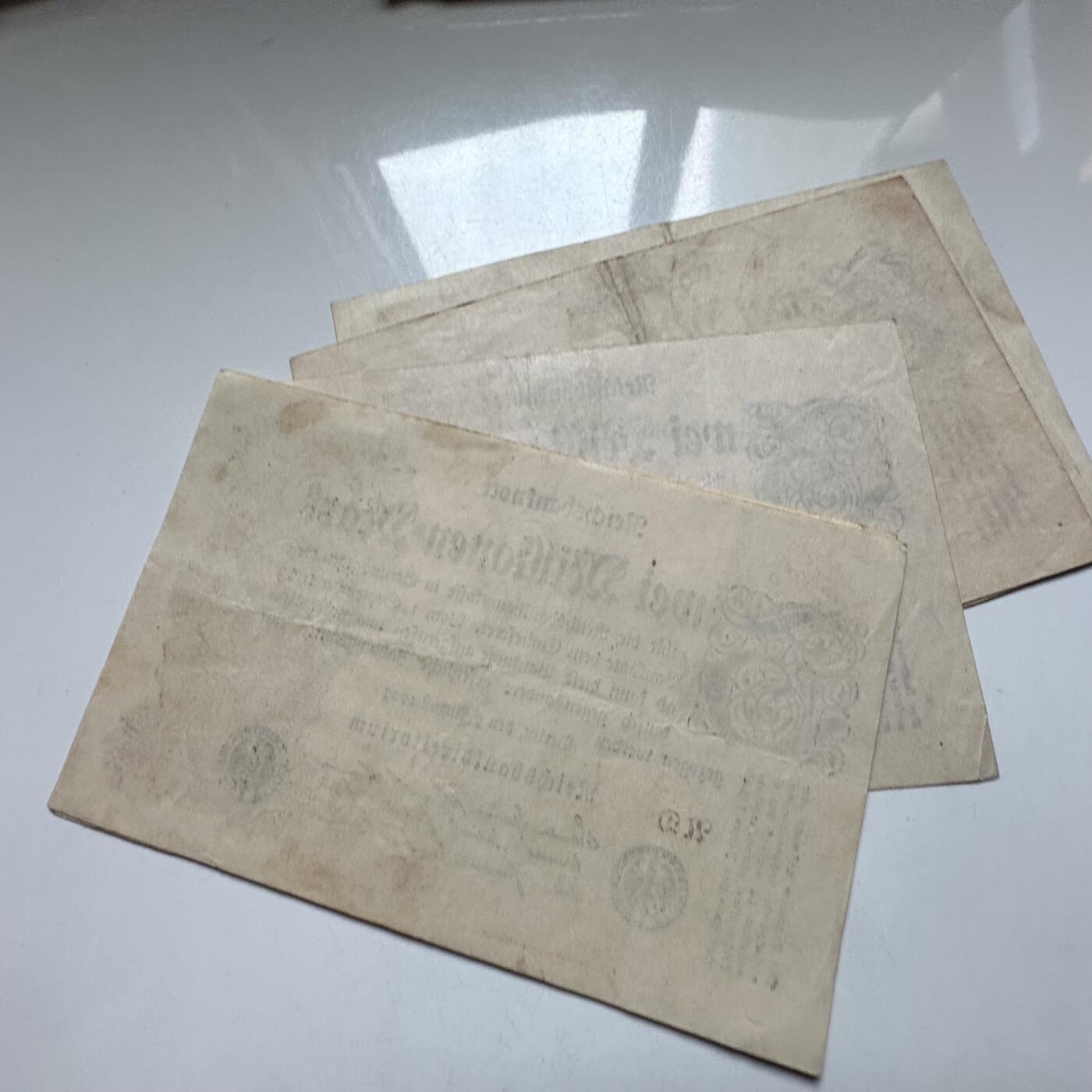 🌹外币初藏🌹🐯2026年第27场   每周二四六晚8️⃣点 接代拍 德国1923年帝国银行 200万马克纸币 六张一组 