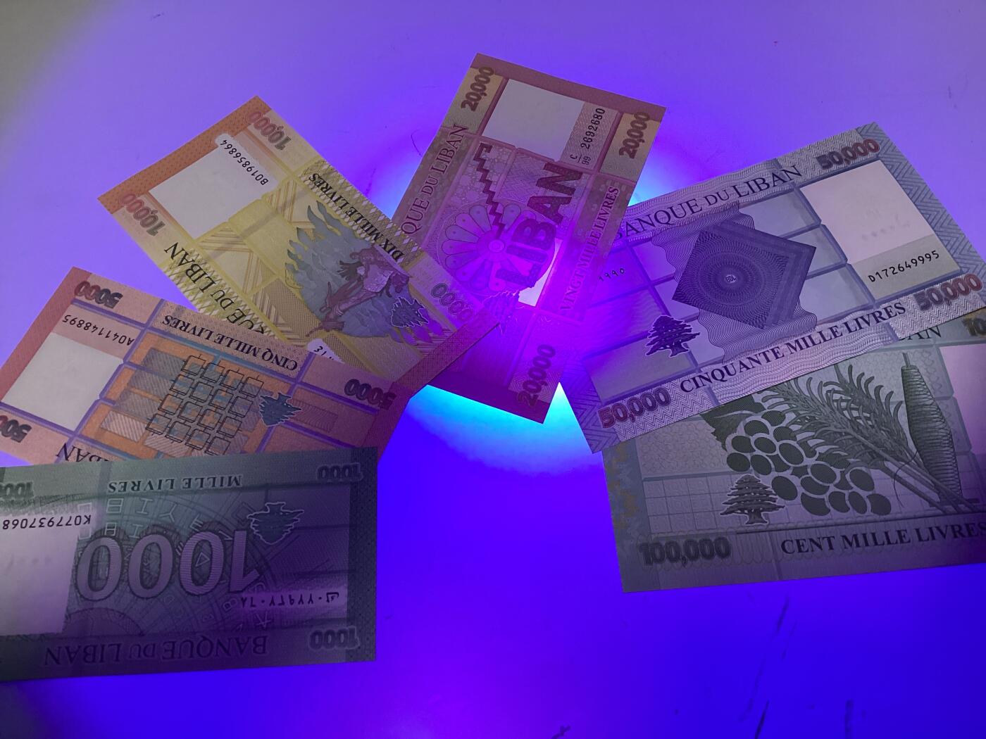 黎巴嫩镑一整套1000～10000