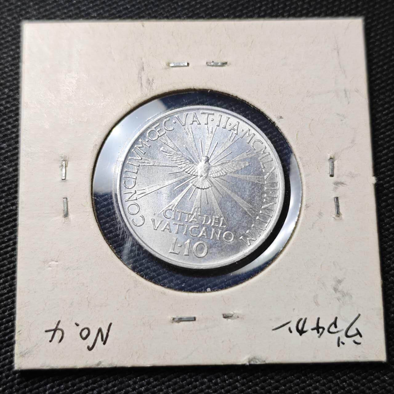 KK钱币收藏小铺   第405期 2月预留时间 周末发货 梵蒂冈10里拉 