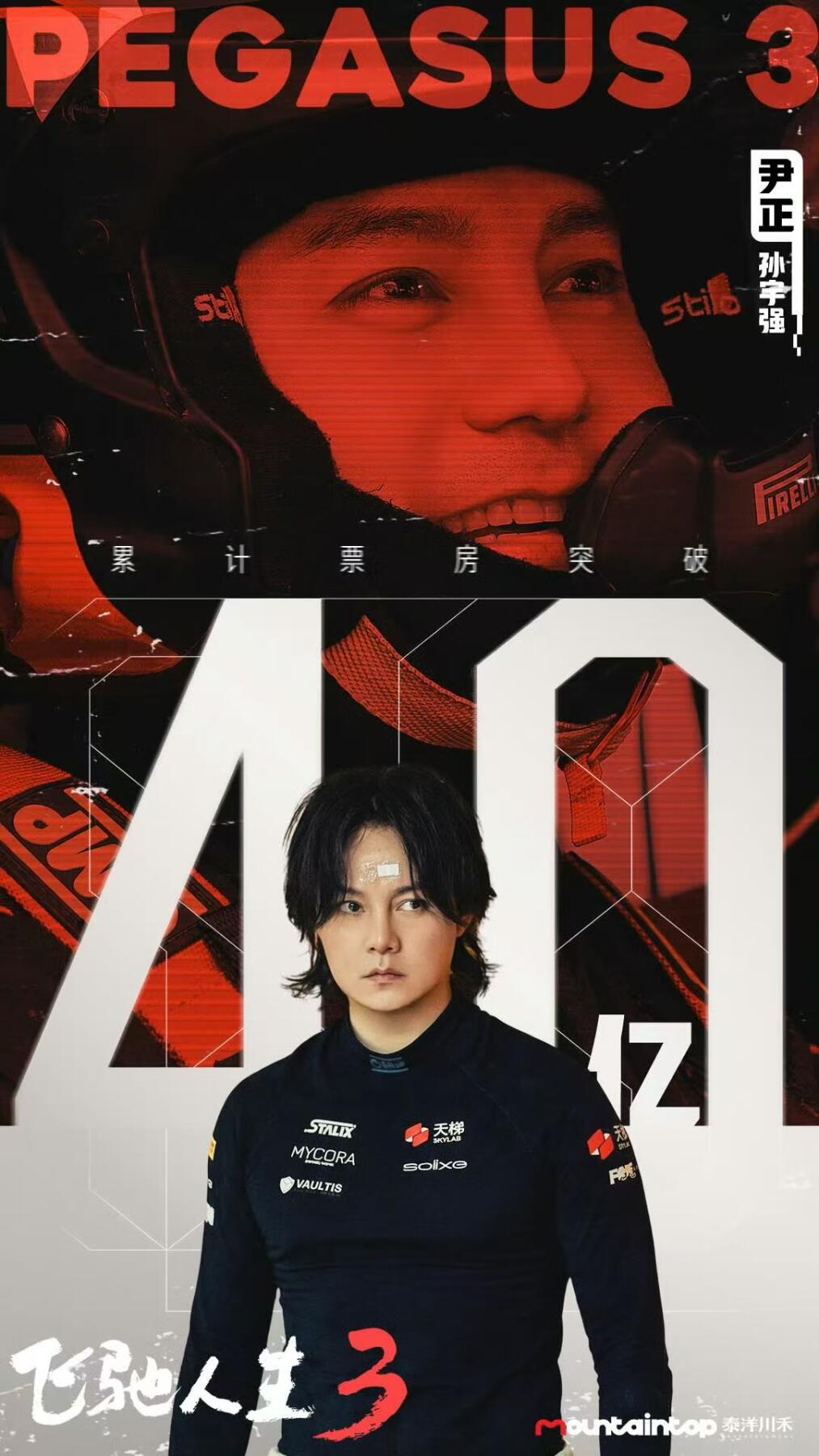 零元拍：导演韩寒，主演沈腾、尹正、魏翔、黄景瑜合签《飞驰人生3》CINITY海报！尺寸：417/296