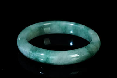 上海都达杂项专场五十六【全场包邮】  - 天然冰绿种翡翠手镯92-16