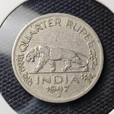 KK钱币收藏小铺   第404期 2月预留时间 周末发货 -  英属印度1/4卢比