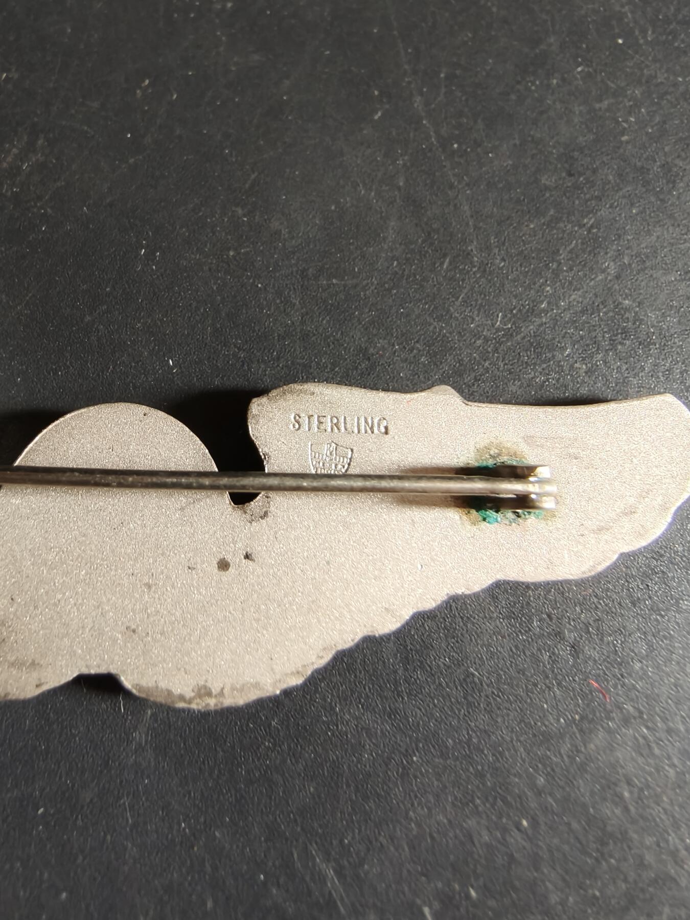 老王徽章第186期 美国二战陆军航空兵空中观察员技能章     3英寸     925银    20.5g