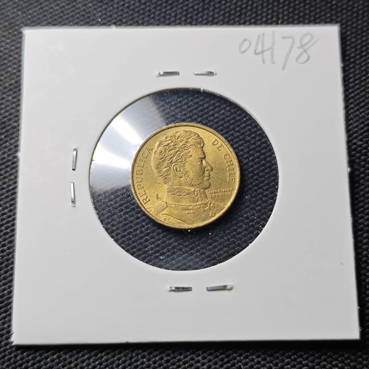 KK钱币收藏小铺   第404期 2月预留时间 周末发货  智利1比索 好品