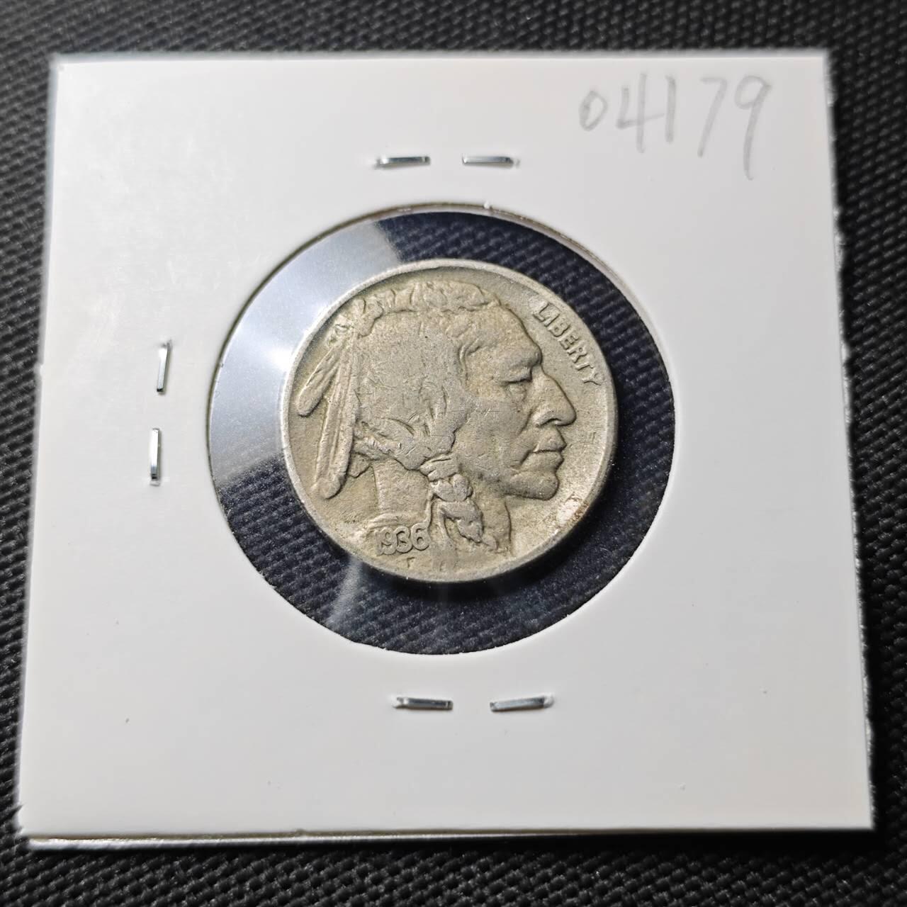 KK钱币收藏小铺   第404期 2月预留时间 周末发货  1936美国5分镍币