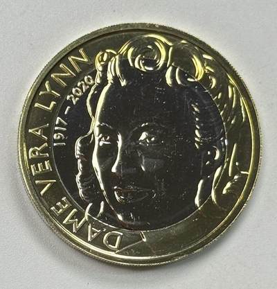 S&S Numismatic世界钱币-拍卖 第122期  - 英国2022年 “军队甜心”维拉·琳恩女爵士 2英镑双色纪念币 BU