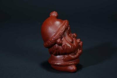 上海都达杂项专场90【全场包邮】  紫砂圣诞老人茶宠摆件92-44