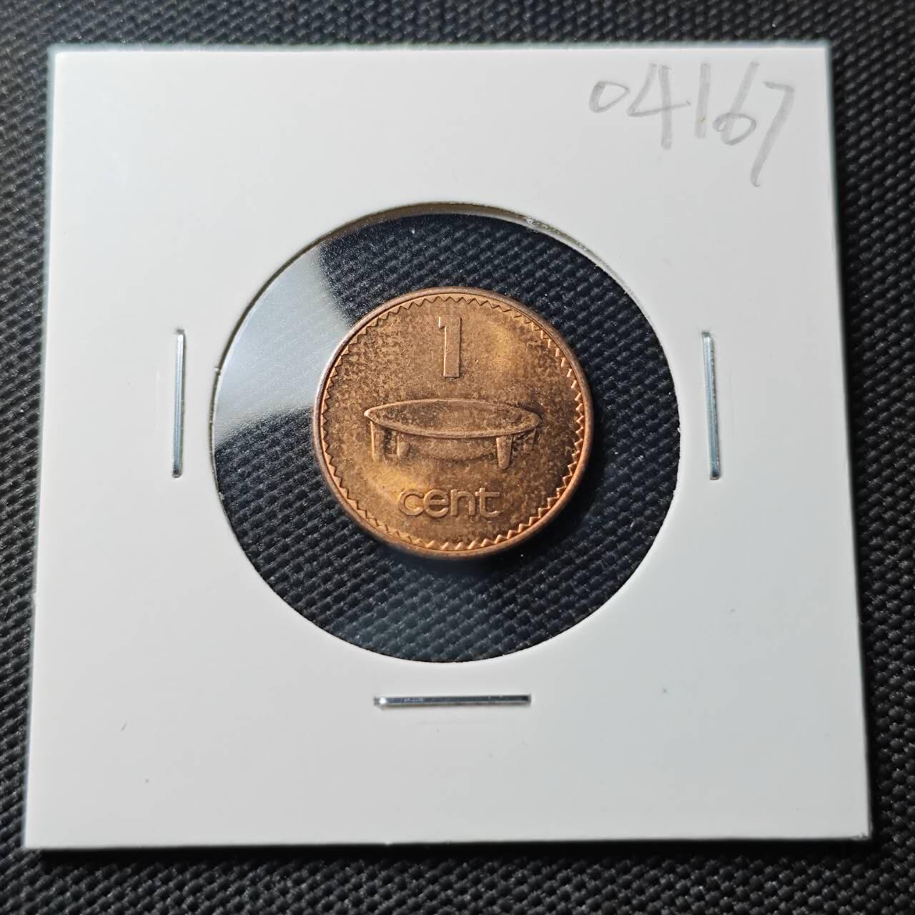 KK钱币收藏小铺   第404期 2月预留时间 周末发货  1985斐济1分 好品