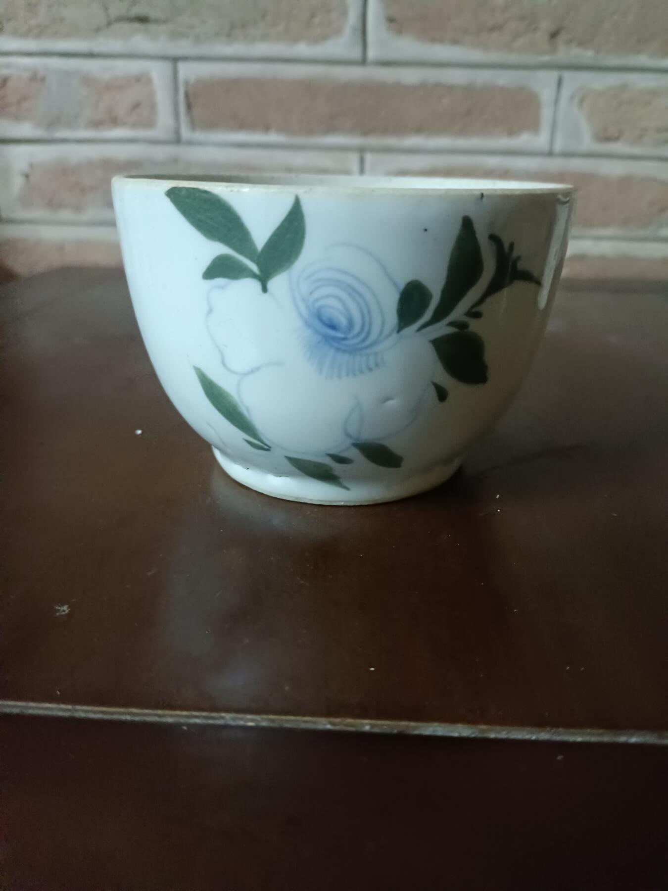 明晚清初时期斗彩墩式碗