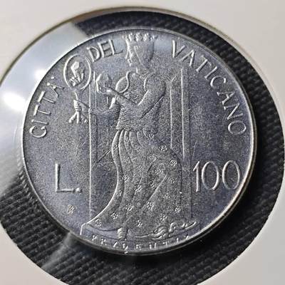 KK钱币收藏小铺   第404期 2月预留时间 周末发货 -  梵蒂冈100里拉