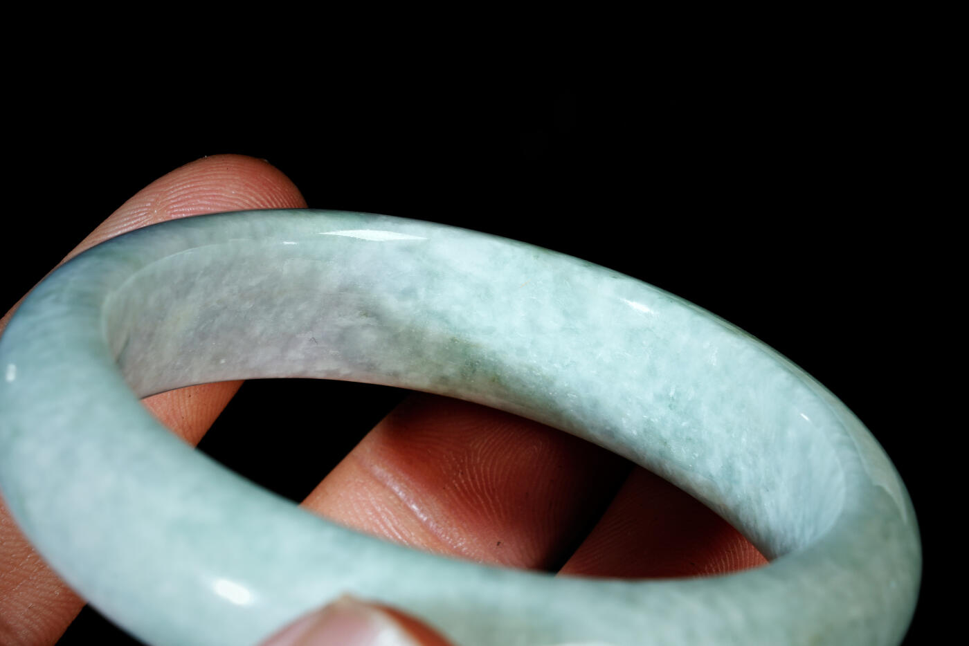 上海都达杂项专场五十六【全场包邮】  天然冰糯种翡翠手镯92-17