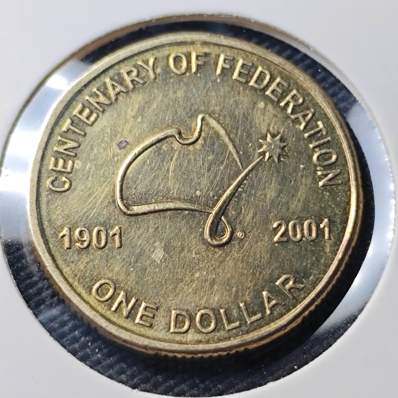 KK钱币收藏小铺   第404期 2月预留时间 周末发货  2001澳大利亚1元纪念币
