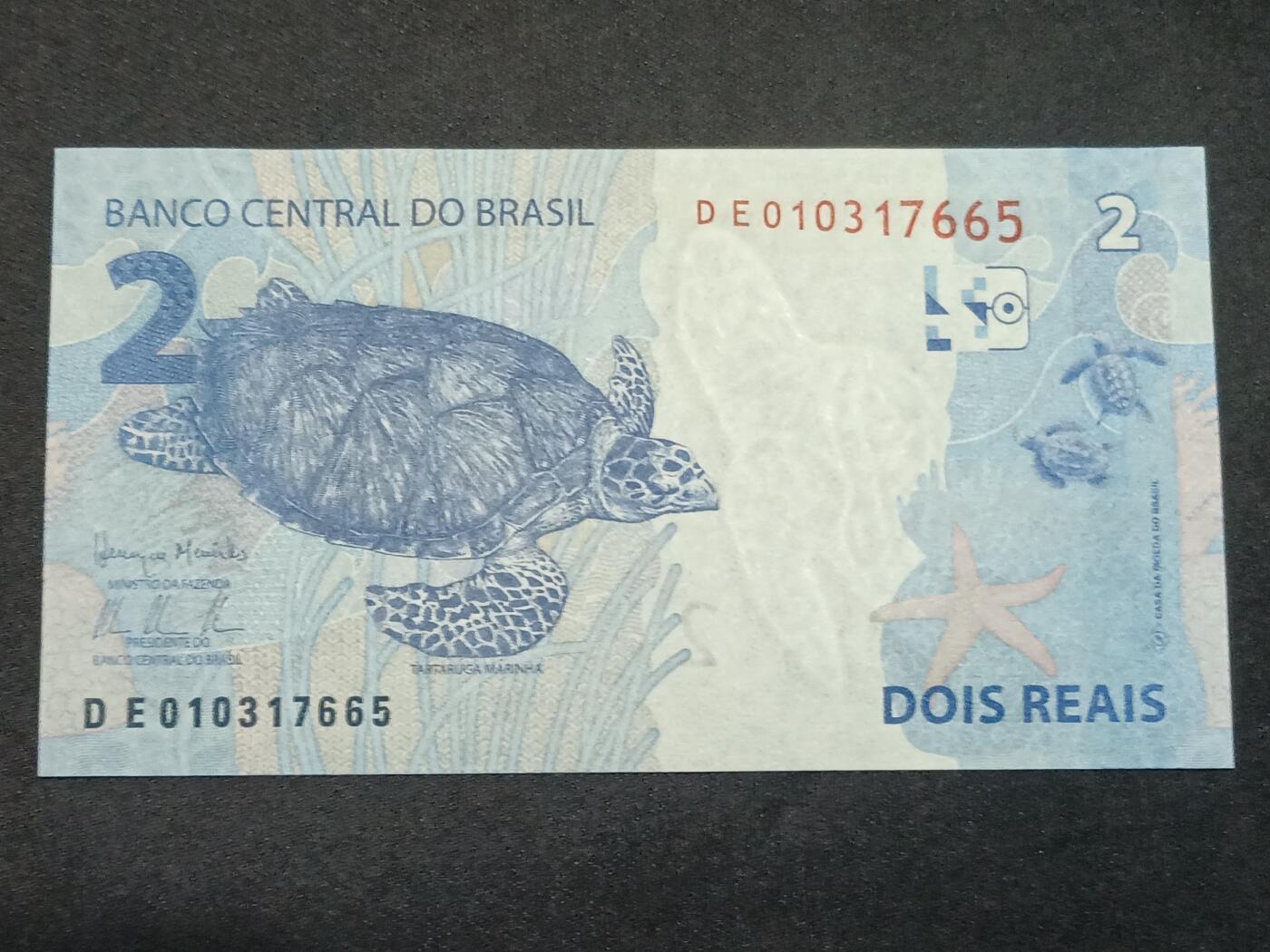 【游宝拍卖】丙午马年第10期 巴西-2瑞尔【2010年 全新UNC】