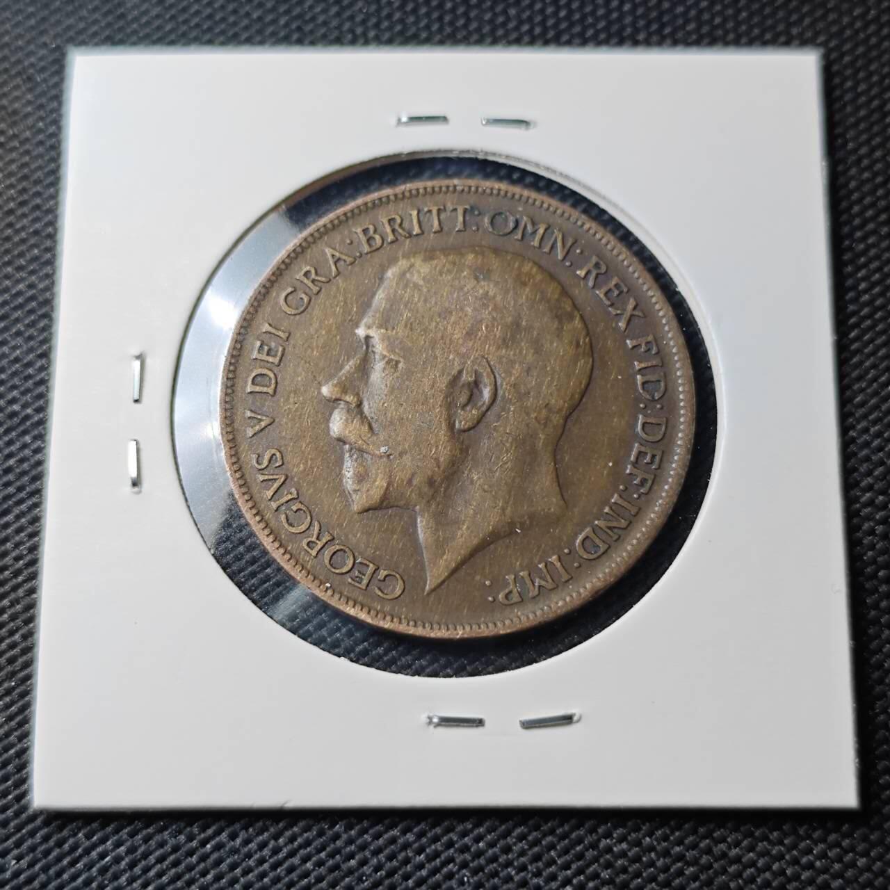 KK钱币收藏小铺   第404期 2月预留时间 周末发货  1921英国1便士铜币