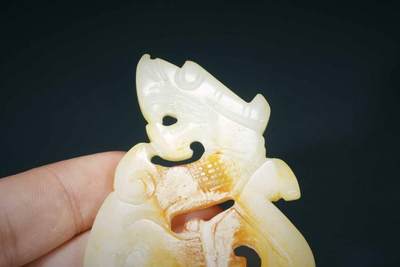 上海都达杂项专场90【全场包邮】  古玉龙佩92-43