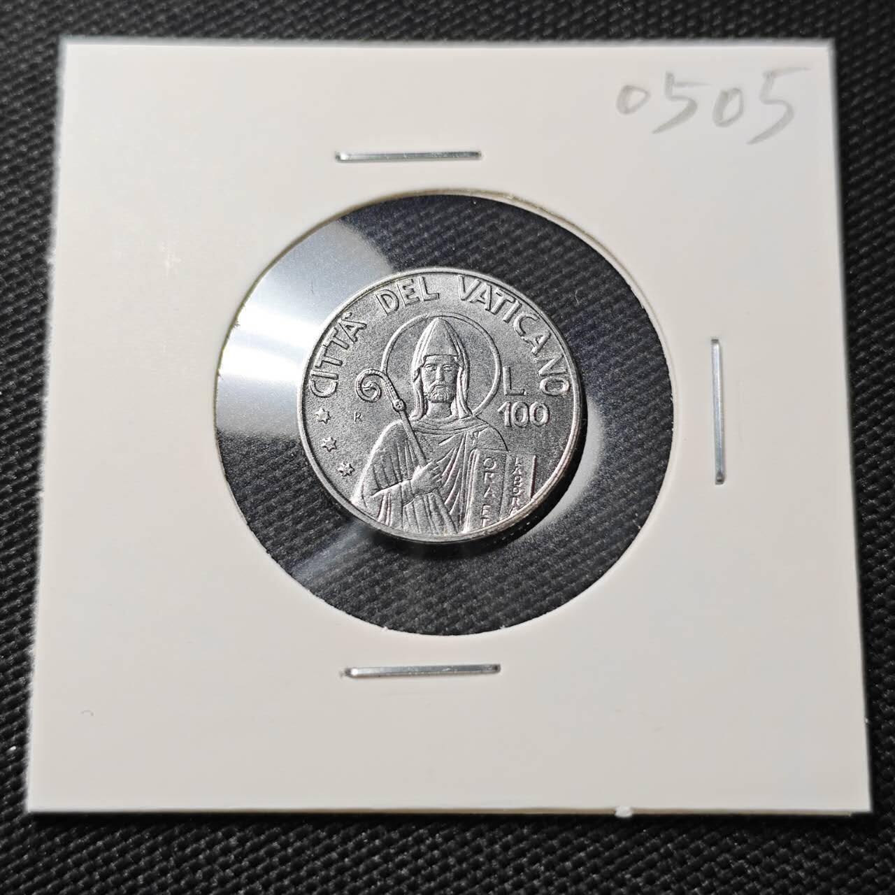 KK钱币收藏小铺   第405期 2月预留时间 周末发货 梵蒂冈100里拉 