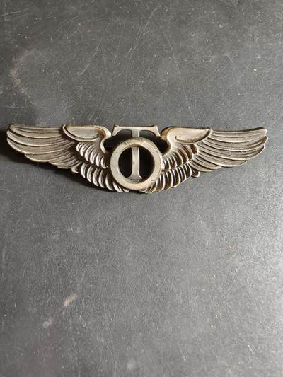 老王徽章第186期 - 美国二战陆军航空兵技术观察员技能章     3英寸     Gemsco厂