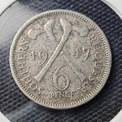 KK钱币收藏小铺   第404期 2月预留时间 周末发货 -  英属南罗得西亚6便士