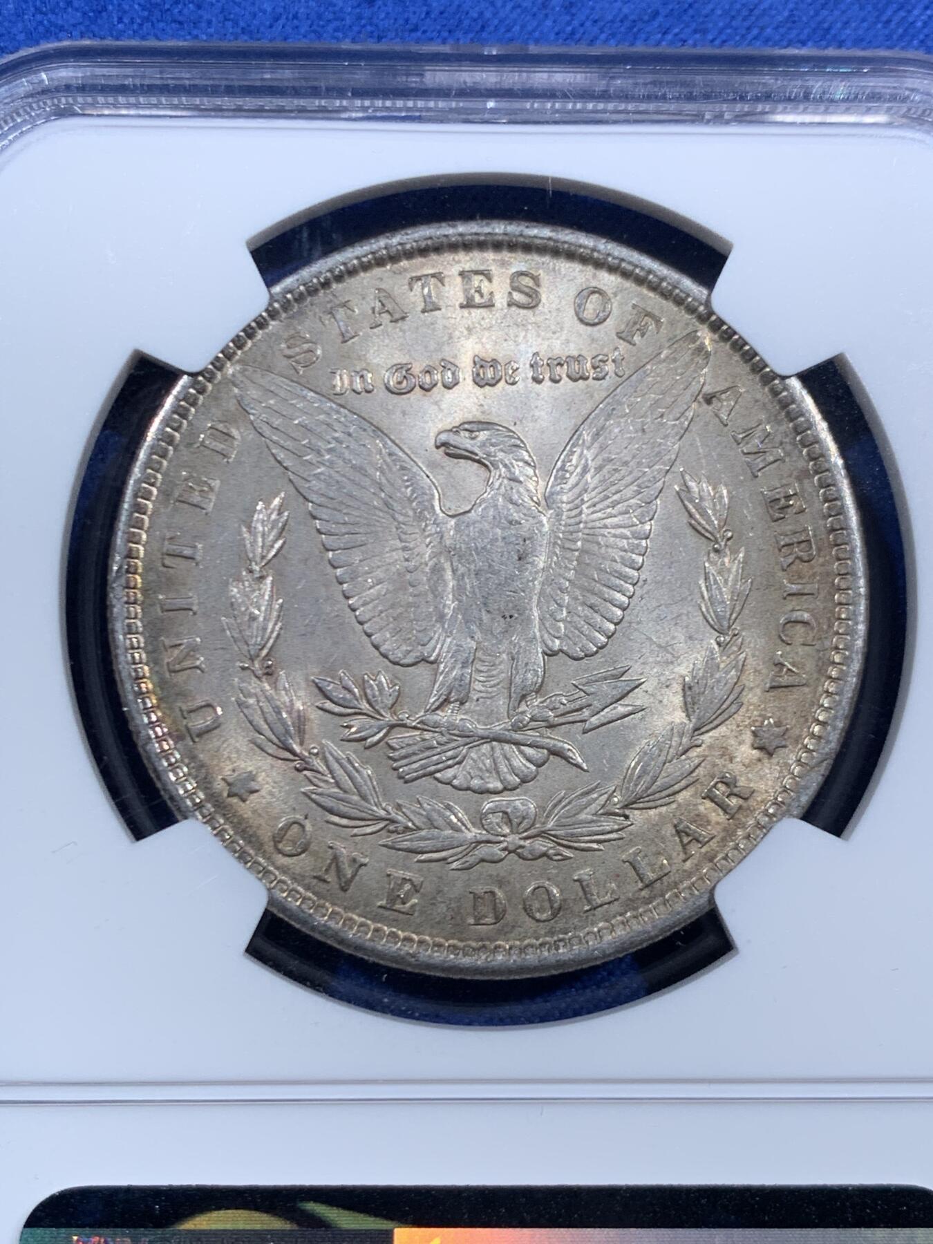 《竞宝斋》第469场 周日，周一 2场连拍 （全场包邮）欢迎送拍 NGC UNCD 美国1900年摩根1美元银币