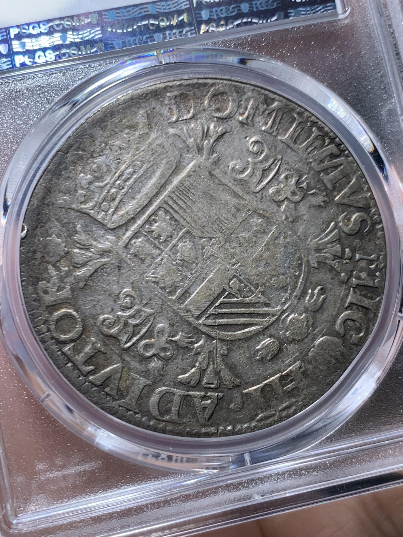 《竞宝斋》第469场 周日，周一 2场连拍 （全场包邮）欢迎送拍 PCGS VF35 荷兰 1558年 海尔德兰省 1DALLDER大银币