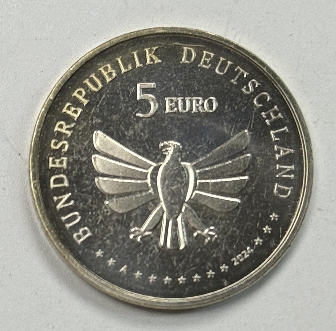 S&S Numismatic世界钱币-拍卖 第122期  德国2024年 奇妙的昆虫世界-绿蚱蜢 5欧元彩色纪念币