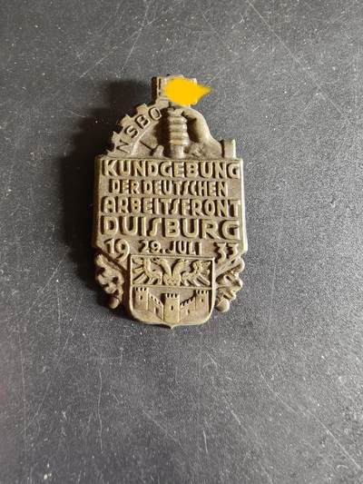 老王徽章第186期 - 德三1933年杜伊斯堡市NSBO组织集会证章