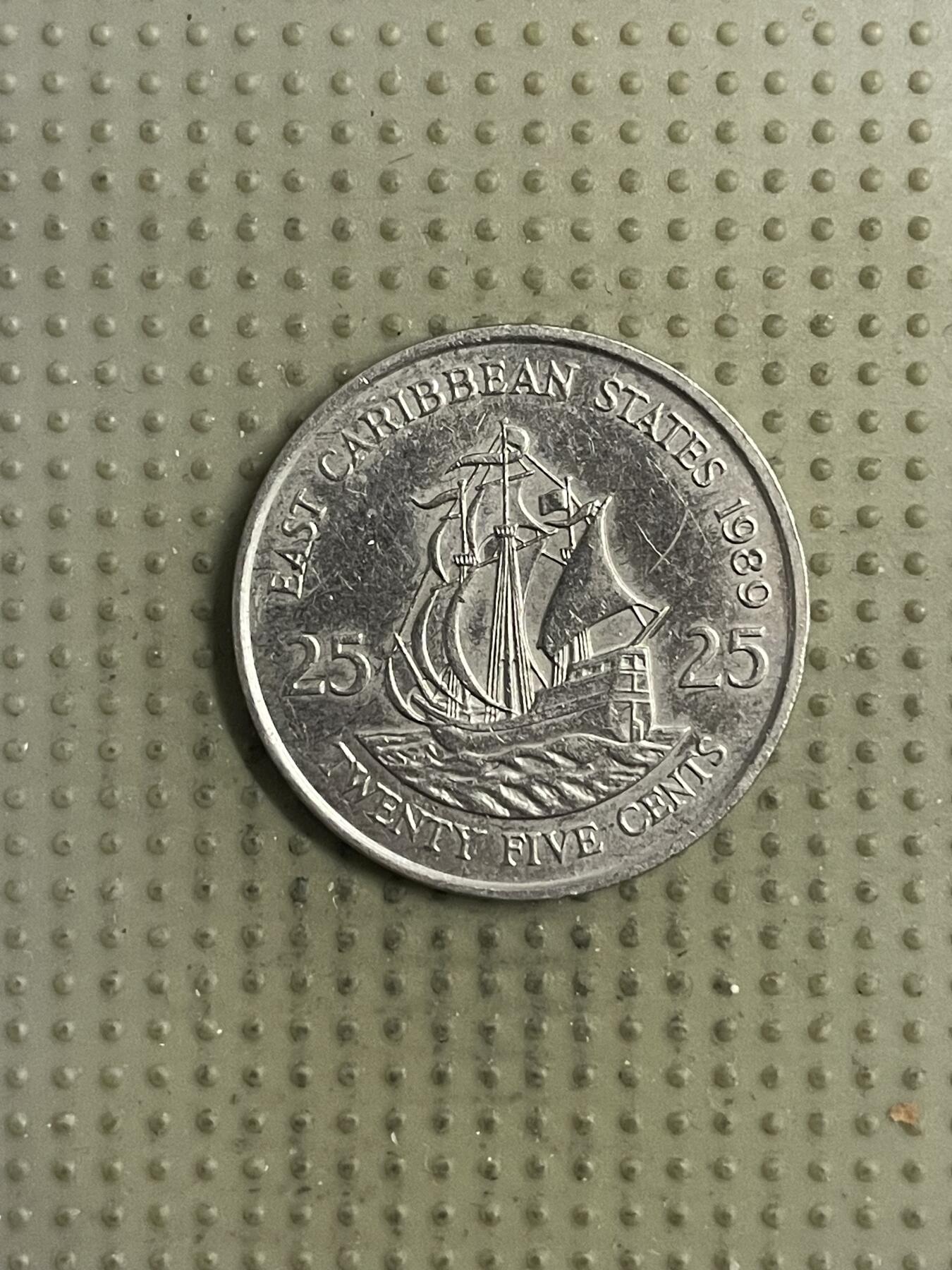 2026年第32场各国散币拍卖（总第182场） 东加勒比1989年25分