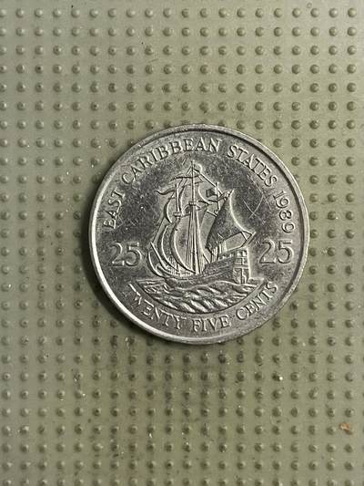 2026年第32场各国散币拍卖（总第182场） - 东加勒比1989年25分