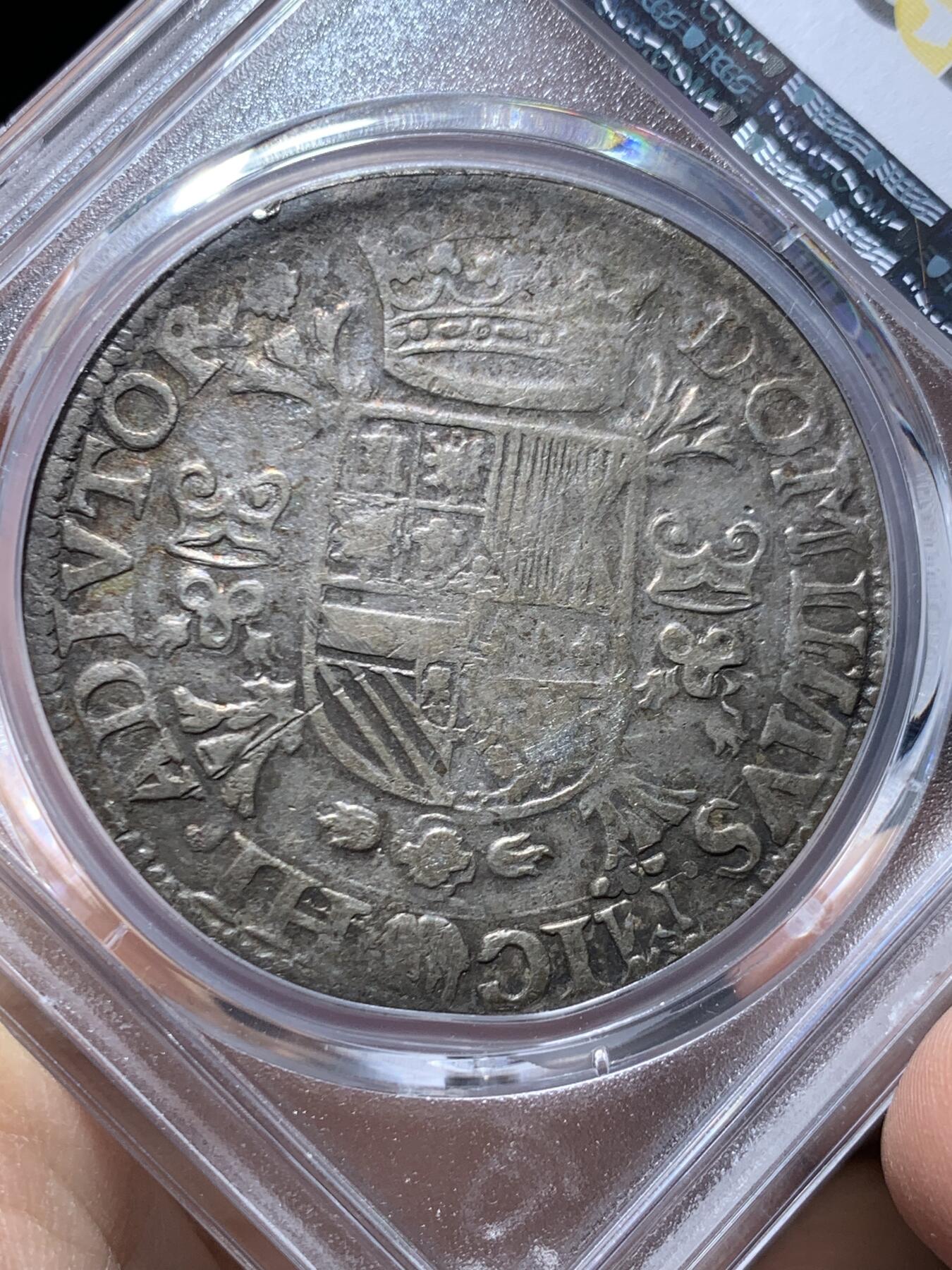 《竞宝斋》第469场 周日，周一 2场连拍 （全场包邮）欢迎送拍 PCGS VF35 荷兰 1558年 海尔德兰省 1DALLDER大银币