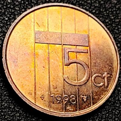 泉币菌-第206场-拍品多 请提前出价 - 荷兰王国1998年 5分 贝娅特丽克丝女王 21mm