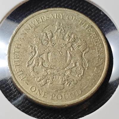 KK钱币收藏小铺   第405期 2月预留时间 周末发货 - 2017直布罗陀1镑  少见图案