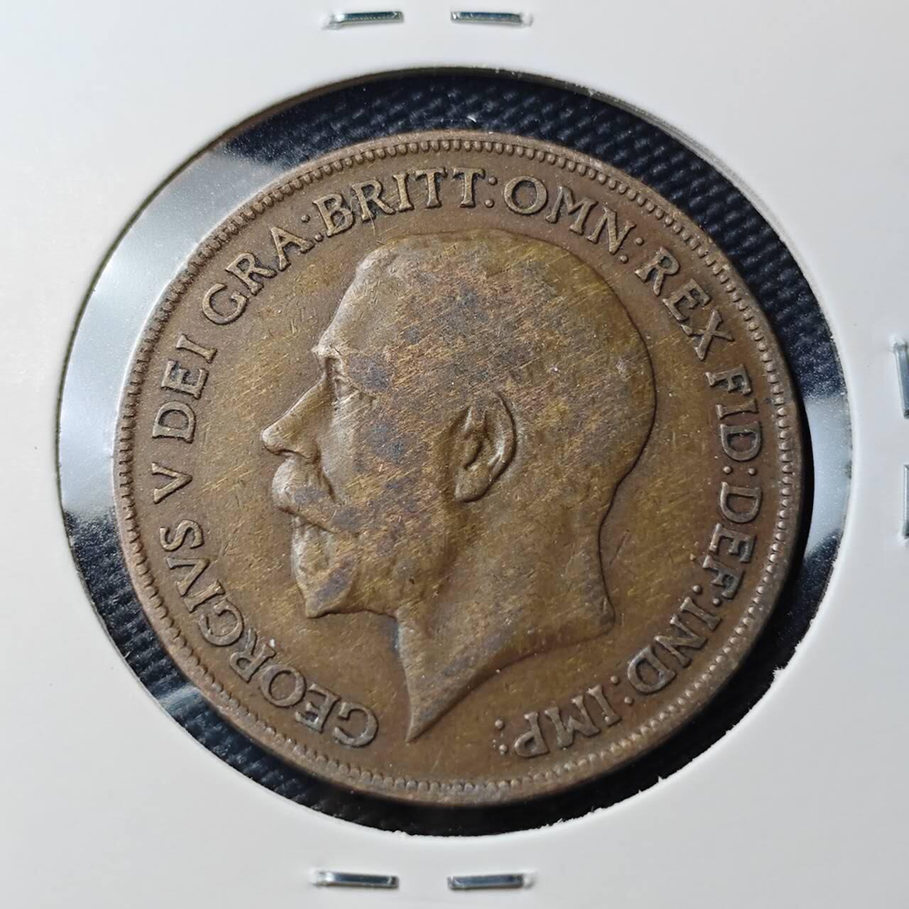 KK钱币收藏小铺   第404期 2月预留时间 周末发货  1921英国1便士铜币