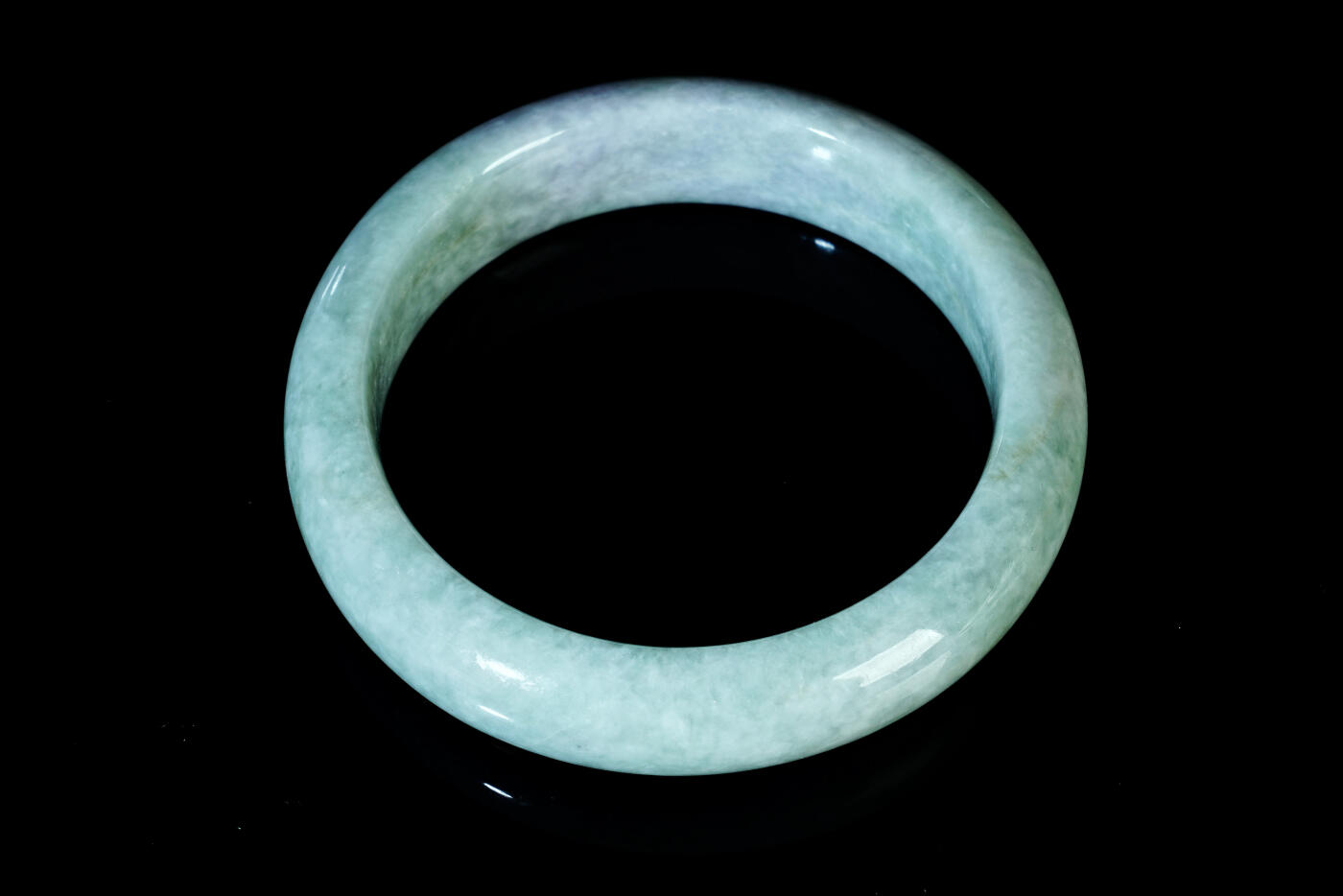 上海都达杂项专场五十六【全场包邮】  天然冰糯种翡翠手镯92-17