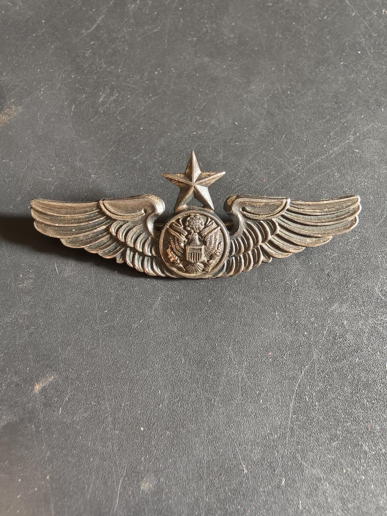 老王徽章第186期 美国二战陆军航空兵中级地勤人员技能章     925银    梅耶厂    8g    2英寸