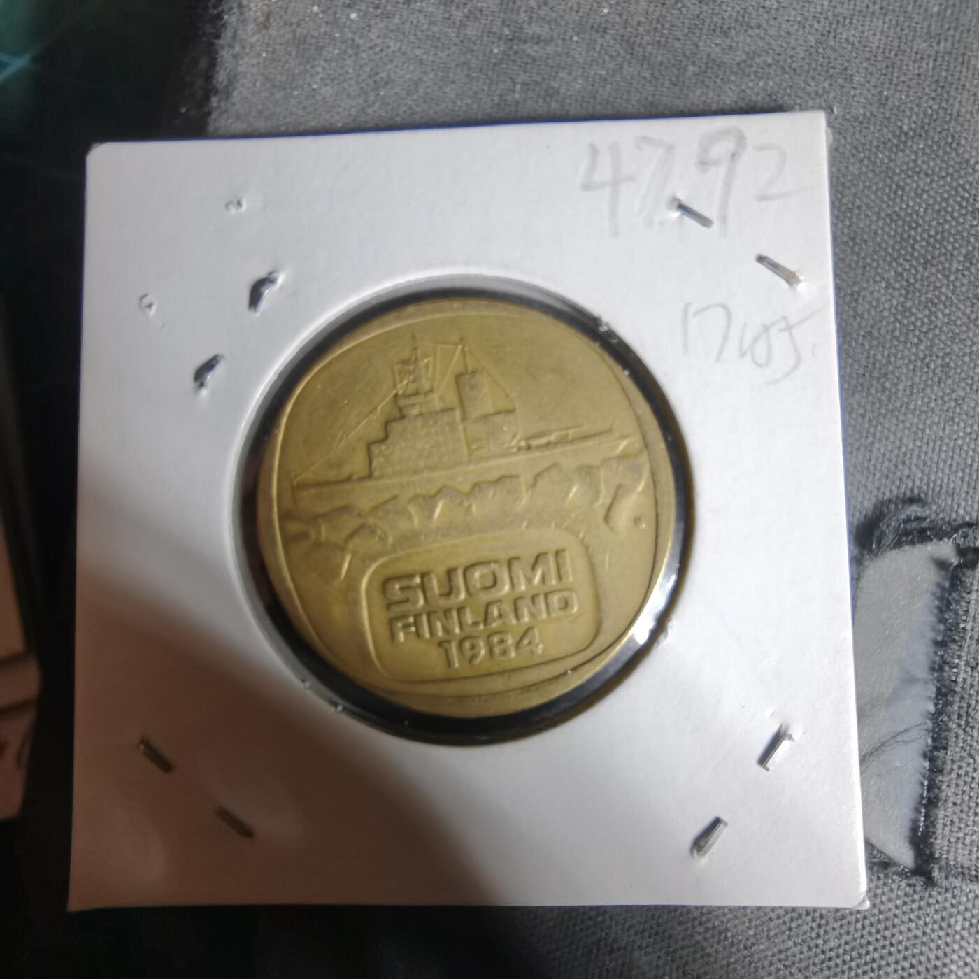 沼泽如烟--第1017场 芬兰1984年5马克