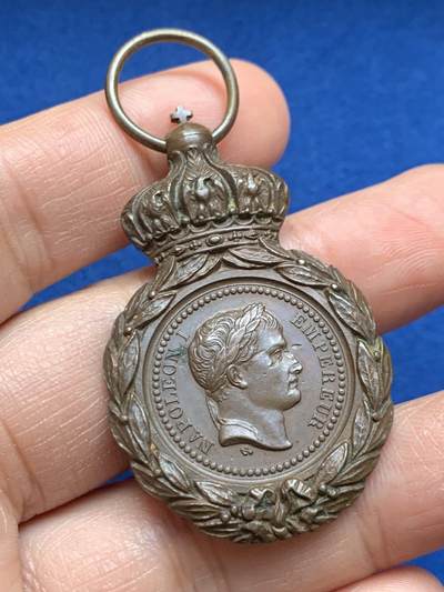 《竞宝斋》第469场 周日，周一 2场连拍 （全场包邮）欢迎送拍 - 拿破仑圣赫勒拿纪念章 29.3克 31.2*50.8mm