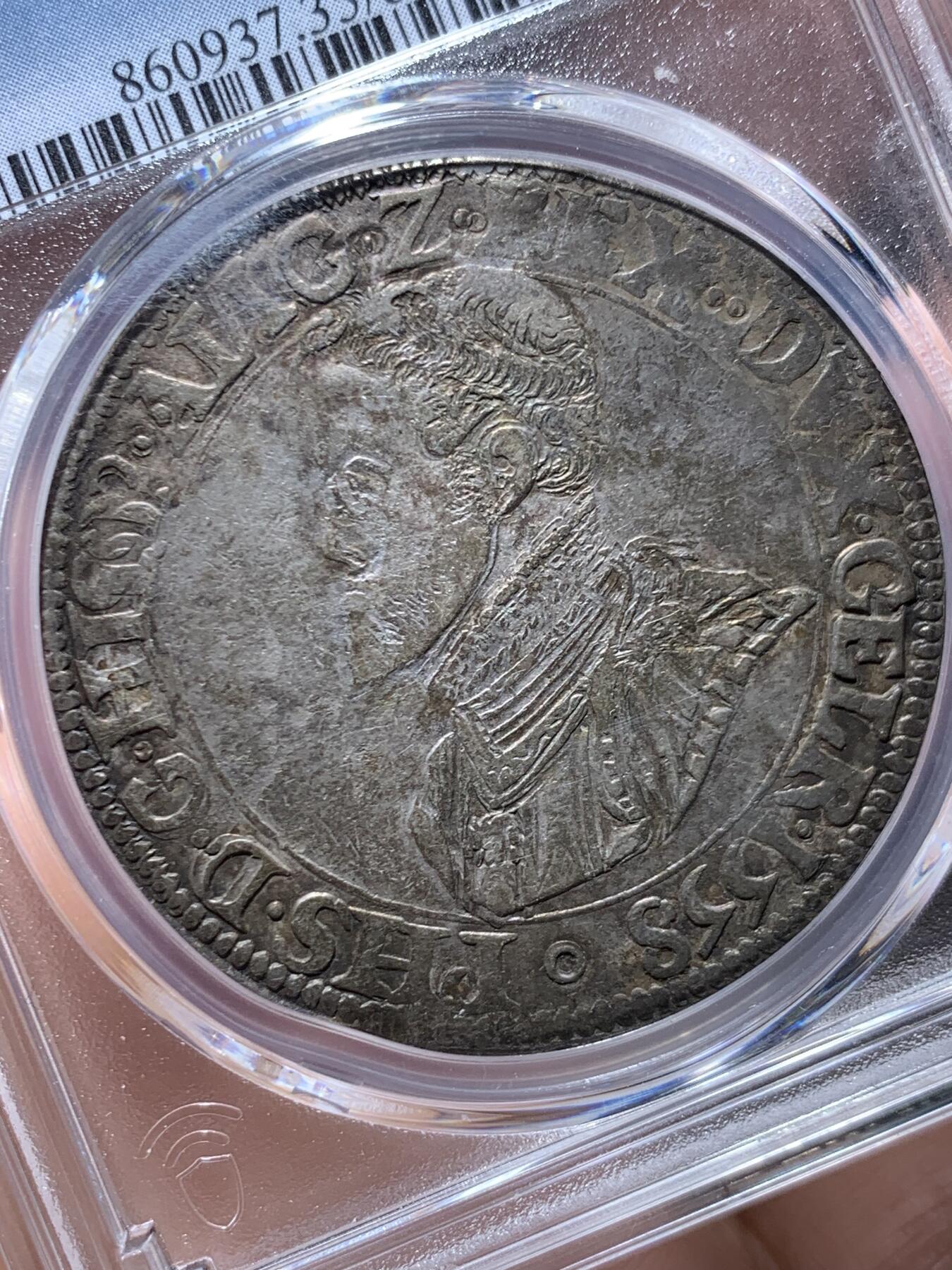《竞宝斋》第469场 周日，周一 2场连拍 （全场包邮）欢迎送拍 PCGS VF35 荷兰 1558年 海尔德兰省 1DALLDER大银币