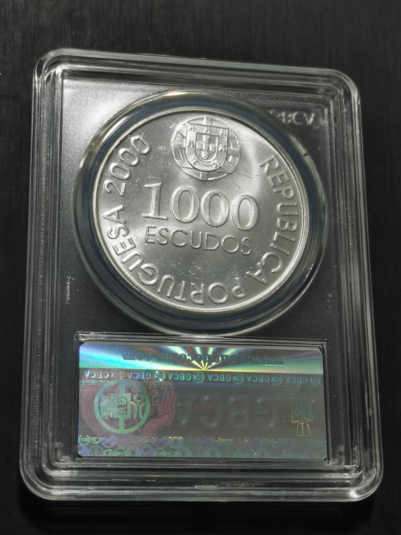 天下钱庄专场欢迎参拍 葡萄牙1000埃斯库多银币
