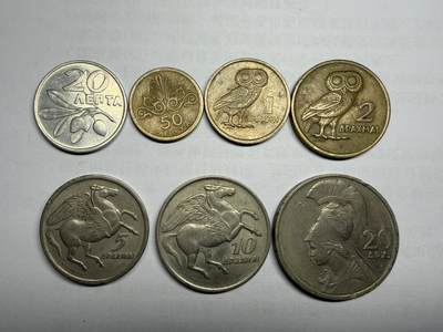 2026年集古藏今外币拍卖第三期-第1场—（总第311拍），可以寄存60天，满160元包邮。 - 1973年版希腊鹰7枚