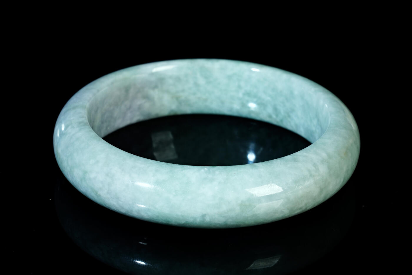 上海都达杂项专场五十六【全场包邮】  天然冰糯种翡翠手镯92-17