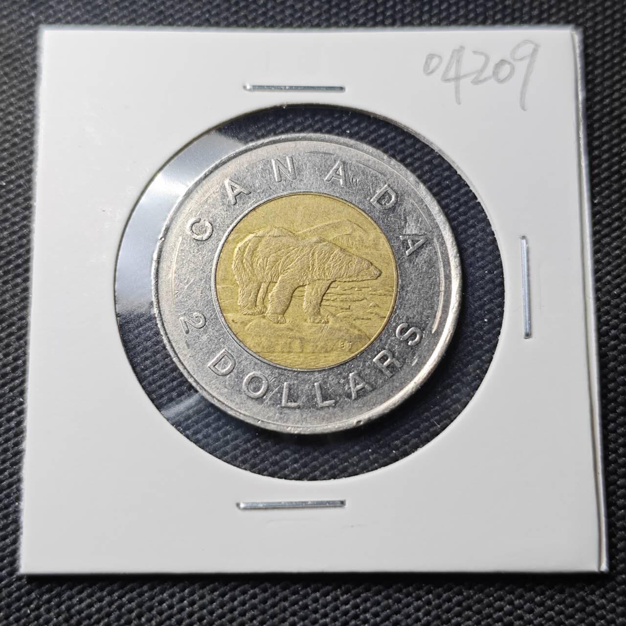 KK钱币收藏小铺   第404期 2月预留时间 周末发货  加拿大2元