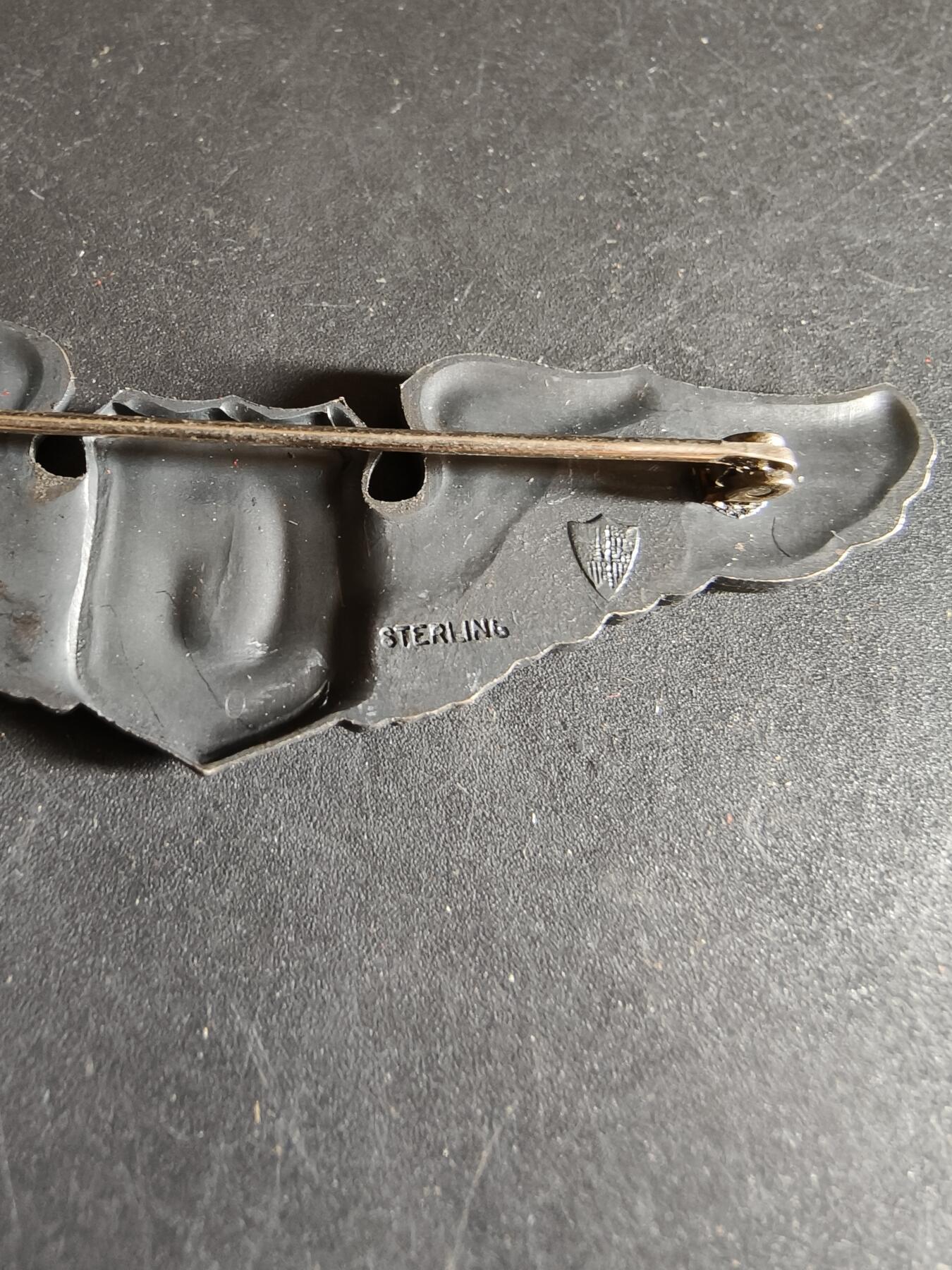 老王徽章第186期 美国二战陆军航空兵滑翔机飞行员技能章     3英寸     925银    23.2g