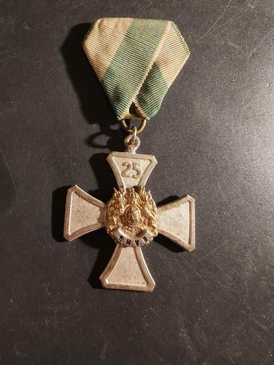 老王徽章第186期 - 德国萨克森王国老兵协会25年服役奖章