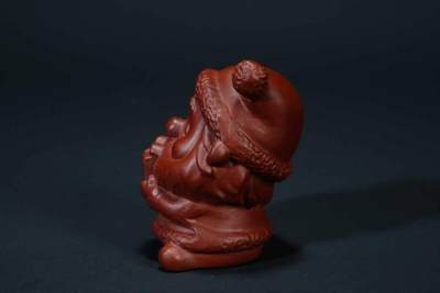 上海都达杂项专场90【全场包邮】  紫砂圣诞老人茶宠摆件92-44