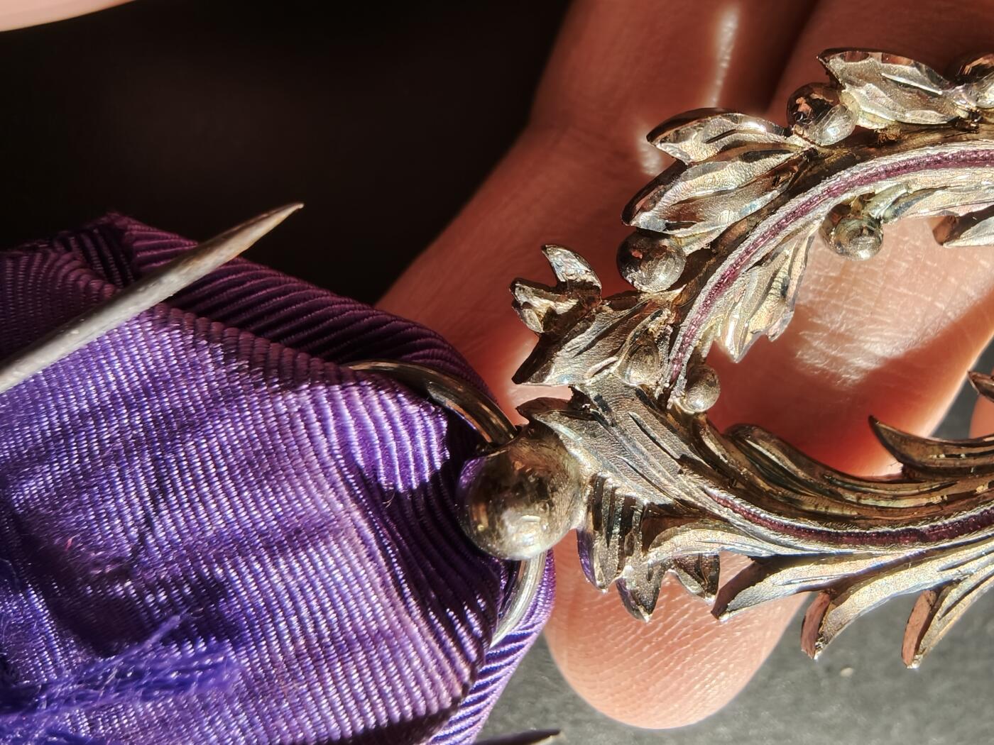 老王徽章第186期 法国骑士级棕榈叶勋章    原盒    银质珐琅    珠宝商版本